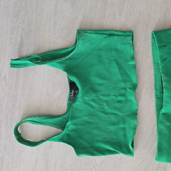 Lulus Set For Life Green Ribbed Bodycon Two-Piece Dress - Picture 3 of 5